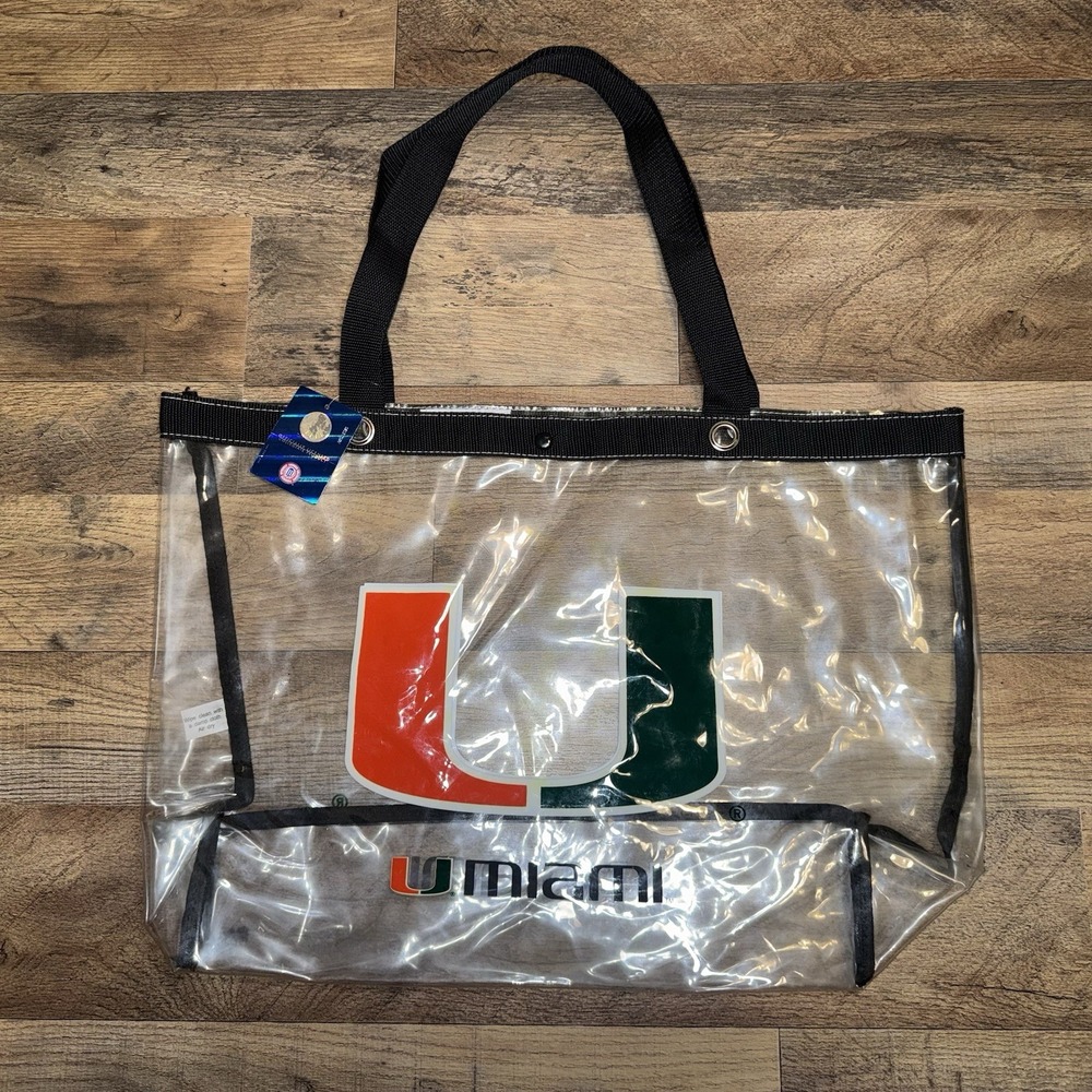 University Of Miami Hurricanes NCAA Clear Tote Bag Football Fan Gear